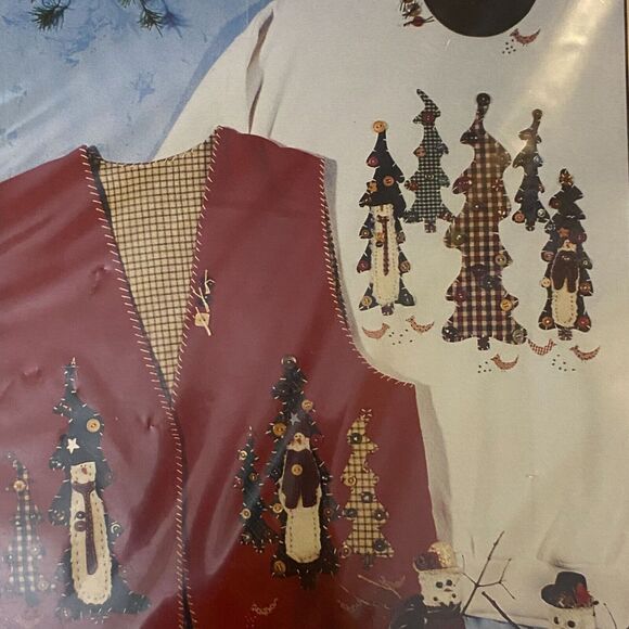 Down Memory Lane ML130 Snowtime In The Timber Shirt Stencil Pattern Christmas - Picture 1 of 7